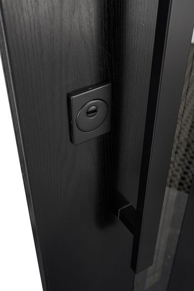 Вхідні двері з терморозривом Carat 960 ліві (Termix) ABWEHR (536) Lampre Black Wood + вулична плівка біла 536 Carat фото