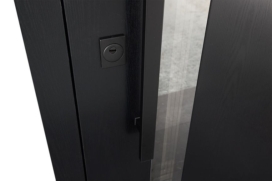 Вхідні двері з терморозривом Carat 960 ліві (Termix) ABWEHR (536) Lampre Black Wood + вулична плівка біла 536 Carat фото