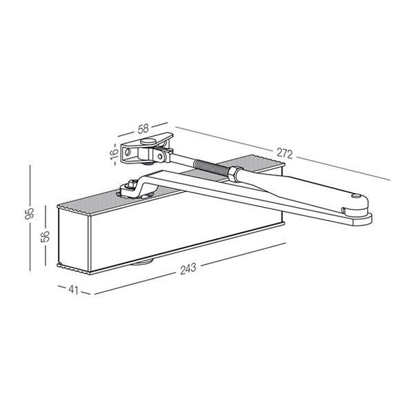 Доводчик зі стандартною тягою TS-50 SG/ES/ӦD 2-6 WHITE фото