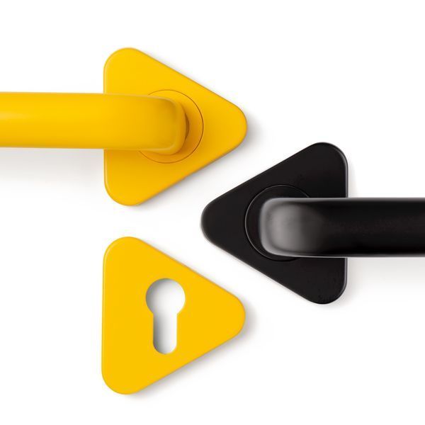 Ручка для дверей на розетці ARROW S-1105 YELLOW фото