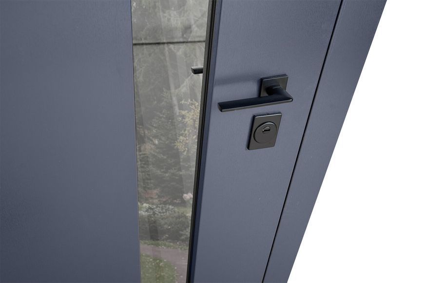 Вхідні двері з терморозривом Tower 960 ліві (Termix) ABWEHR (527) Lampre Антрацит + Вулична плівка Антрацит 527 Tower фото